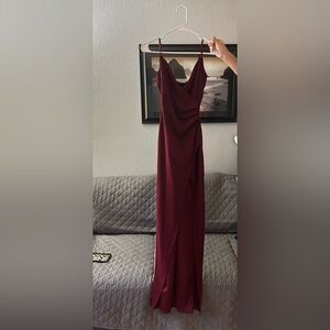 Burgundy Dress.